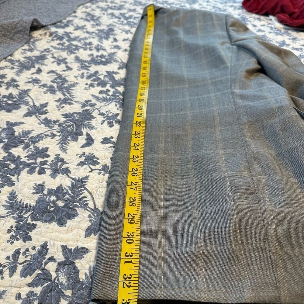 Daniel Cremieux Loro Piana Blazer Gray Plaid Sz 46R